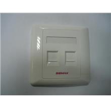 SIEMAX RJ-45 UTP LAN Network Dual 2 Port Face Plate Faceplate Wall Pla