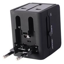 Multi Nation Travel Adapter w/ USB Charger Plug AU/UK/US/EU/USB
