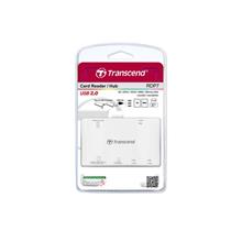 Transcend 3x USB 2.0 Hub Multi Card Reader RDP7 Blk Wht CF SD microSD
