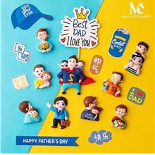 Soft Clay Father, Dad Father Day Cake Topper Decoration