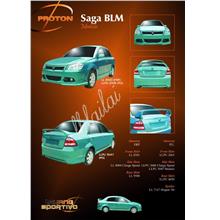 Proton Saga BLM Modulo Style Full Set Body Kit Fiber-Rm380 PU-Rm630