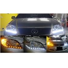 Toyota Vios `06 Crystal Head Lamp Black 2-Function DRL R8