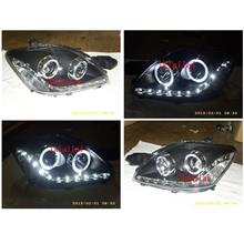 Toyota Vios '07 LED Ring Projector Head Lamp LED DRL R8 [1-pair]