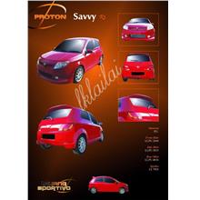 Proton Savvy R3 Style Full Set Body Kit PU Bodykits [Skirt+Spoiler]