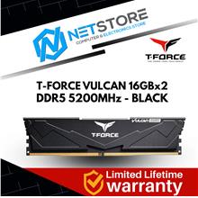 T-FORCE VULCAN 16GBx2 DDR5 5200MHz - Black M12BGA02C070-0021000