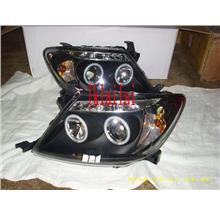 Sonar Toyota Hilux Vigo '04-09 Projector Head Lamp+LED+CCFL Ring Black