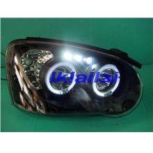 IMPREZA `03-05 GDB Projector Head Lamp With Ring [Black Housing]