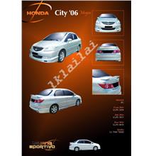 Honda City '06 Mugen Style Full Set Skirting + Spoiler PU Body Kit