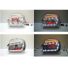 SUZUKI JIMNY Projector Head Lamp DRL R8 With LED Signal Chrome Black