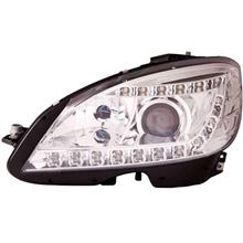 DEPO Mercedes Benz W204 '07 Head Lamp Projector LED DRL R8 + Motor