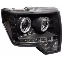 Ford F150 08-13 LED Ring Projector Head Lamp DRL R8