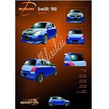 Suzuki Swift '08 Full Set Skirting Sportivo Style PU Body Kit