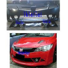 Honda Civic `06 FD/SNL Mugen RR Front Bumper PP W/Fog Lamp & Lower Gri