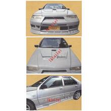 Proton Iswara Body Kit EVO X Style [Bonnet+Front Bumper+Skirt][Fiber]