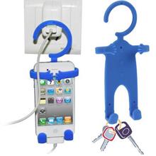 Multifunction Flexible Silicone Human shape Hanger Cell Phone Holder