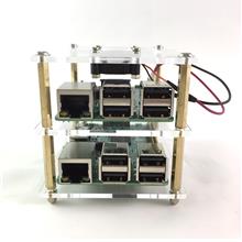 2 Layers Acrylic Casing + Fans For Raspberry Pi 3