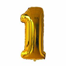 40 inch Big Size Number 1 Foil Balloon Gold Color Birthday Party