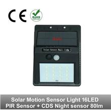 Solar Powered Motion Sensor 16 LED Security Lamp Detector