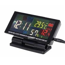 LCD Display Car clock with Hygrometer Digital Automotive Thermometer