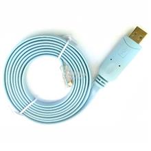 1.8M USB Serial RS232 to RJ45 Console Rollover Cable For Cisco Routers