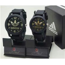 Jam Tangan Adidas Couple (Hitam)