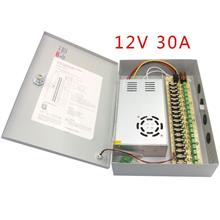 Professional 12V DC 30A 18 Channel Boxed CCTV Power Supply Unit