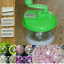Multifunctional Hand Spin Food Grinder Blender Slicer Pengisar Pemotong Bawang