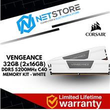 CORSAIR VENGEANCE 32GB (2x16GB) DDR5 5200MHz C40 MEMORY KIT - WHITE