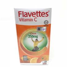 Flavettes Vitamin C 250mg Orange 60 Tabs