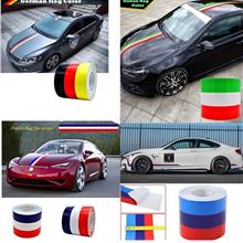 1 METER Germany Italy French Flag BMW M Striped Vinyl Car Roof Hood Body Stick