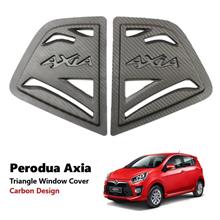 Perodua Axia Rear Side 3d Carbon Window Triangle Mirror Cover Protector