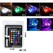 REMOTE CONTROL T10 5050 CAR LED BULB 6 SMD MULTICOLOR RGB 501 SIDE LIGHT BULBS