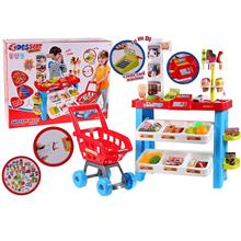 Pretend Playset Dessert Supermarket With Shopping Cart Trolley
