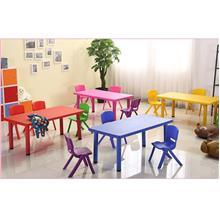 Kids Rectangle Study Table + 6 Chairs