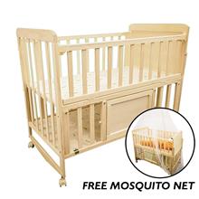 2 In 1 Nontoxic Solid Wood Easel Wooden Cradle Baby Cot Katil Bayi (2 Tiers)