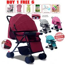 Lightweight Baby Stroller Folding 8X Wheels Backrest Suspension