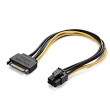 Sata Power Cable 15 Pin To 6 Pin Female PCIE Graphics Card Power Cord