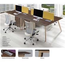 Cluster of 4 Pax Workstation with Chamfer Top