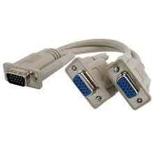 VGA/RGB Male To 2 X Y Splitter Female Cable 15cm