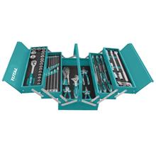 TOTAL HEAVY DUTY 1/2 &rdquo; 59PCS BOX SOCKET SET C/W METAL TOOLS BOX