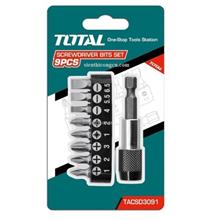 TOTAL HEAVY DUTY SCREWDRIVER BITS SET - 9PCS