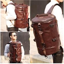 Barrel Korean Stylish 3 Ways Carrying Leather Weekender Backpack