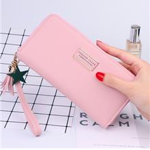 Forever Young Simple Stylish Zip Lady Long Purse Ready Stock