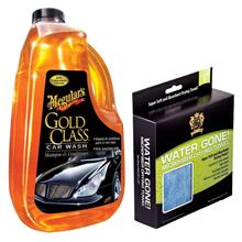 Meguiar's Gold Class Car Wash Posh Care Water Gone Drying Towel COMBO