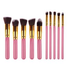 Professional Cosmeticmakeupfoundation Brush Natural Makeup Face 10pcs (Pink)