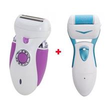 Rechargeable Shaver + Electronic Callus Remover (Purple+Blue)