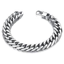 Youniq Classic Titanium Steel Silver Bracelet For Men