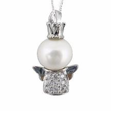 Youniq Pearl Angel 925 Sterling Silver Necklace Pendant