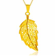Youniq Premium Lucky Leaf 24k Gold Plated Pendant