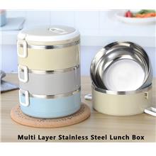 3 Layer Stainless Steel Lunch Box Elegant Design Bento Lunch Box For Office Sc